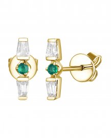 EMERALD DIAMOND STUDS (TE2152)