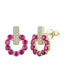 RUBY DIAMOND STUDS (TE2161)