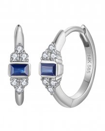 BAGUETTE SAPPHIRE DIAMOND HUGGIES (TE2180)