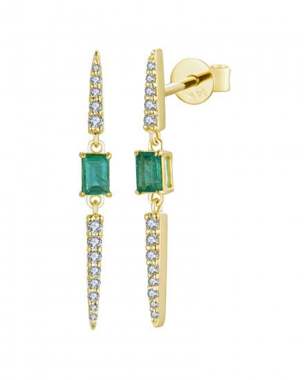 BAGUETTE EMERALD DIAMOND DANGLING (TE2192)