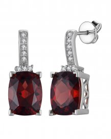 CUSHION GARNET DIAMOND DANGLING (TE2199)