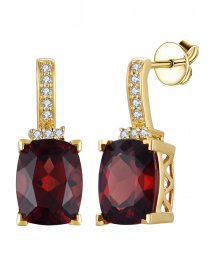 CUSHION GARNET DIAMOND DANGLING (TE2199)