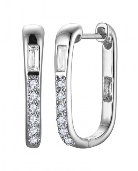 BAGUETTE DIAMOND HOOPS (TE2213)