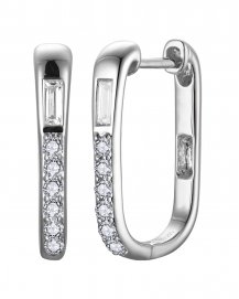 BAGUETTE DIAMOND HOOPS (TE2213)