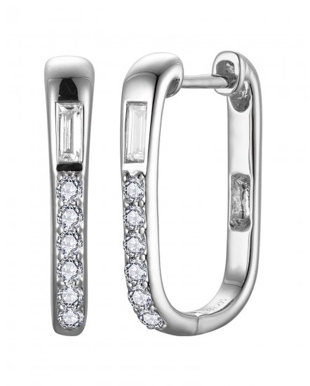 BAGUETTE DIAMOND HOOPS (TE2213)