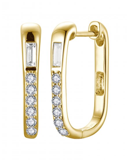 BAGUETTE DIAMOND HOOPS (TE2213)