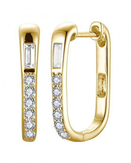 BAGUETTE DIAMOND HOOPS (TE2213)