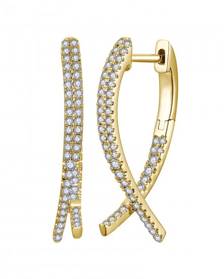 INSIDE OUTSIDE DIAMOND HOOPS (TE2214)
