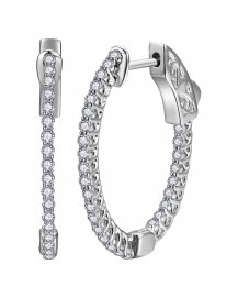 INSIDE OUTSIDE DIAMOND HOOPS (TE2218D)
