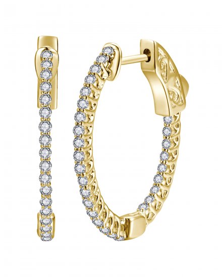 INSIDE OUTSIDE DIAMOND HOOPS (TE2218D)