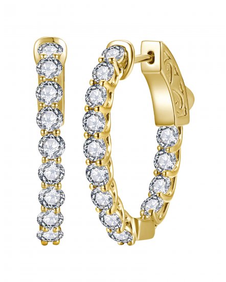 INSIDE OUTSIDE DIAMOND HOOPS (TE2218L)