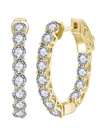 INSIDE OUTSIDE DIAMOND HOOPS (TE2218M)