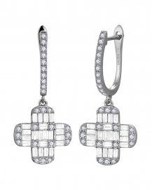 CLOVER STYLE BAGUETTE DIAMOND DANGLING (TE2223)