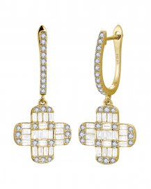 CLOVER STYLE BAGUETTE DIAMOND DANGLING (TE2223)