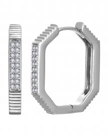 OCTAGON STYLE DIAMOND HUGGIES (TE2251)