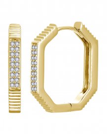 OCTAGON STYLE DIAMOND HUGGIES (TE2251)