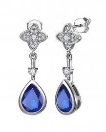 PEAR SAPPHIRE DIAMOND DANGLING (TE2291)
