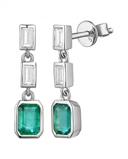 EMERALD CUT DIAMOND DANGLING (TE2513)