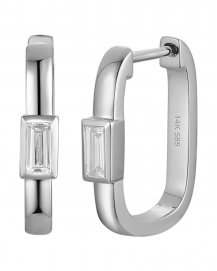 BAGUETTE DIAMOND HOOPS (TE2526)