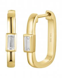 BAGUETTE DIAMOND HOOPS (TE2526)