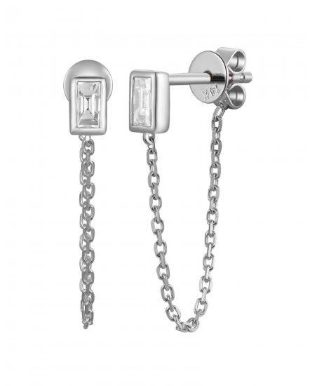 CHAIN STYLE BAGUETTE DIAMOND DANGLING (TE2529)