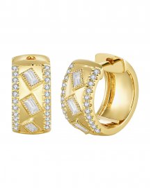 BAGUETTE DIAMOND HUGGIES (TE2539)