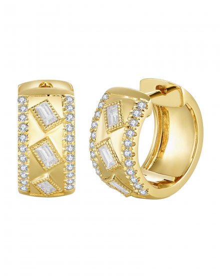 BAGUETTE DIAMOND HUGGIES (TE2539)