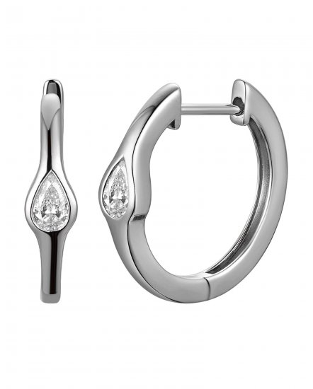 PEAR SHAPE DIAMOND HOOPS (TE2655)