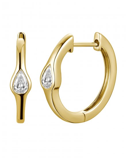 PEAR SHAPE DIAMOND HOOPS (TE2655)