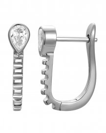 PEAR SHAPE DIAMOND HOOPS (TE2682)