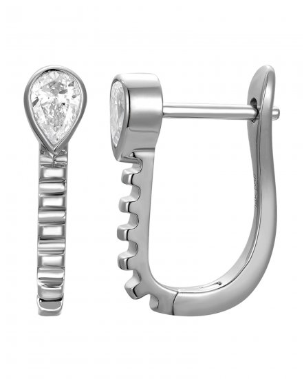 PEAR SHAPE DIAMOND HOOPS (TE2682)