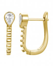 PEAR SHAPE DIAMOND HOOPS (TE2682)