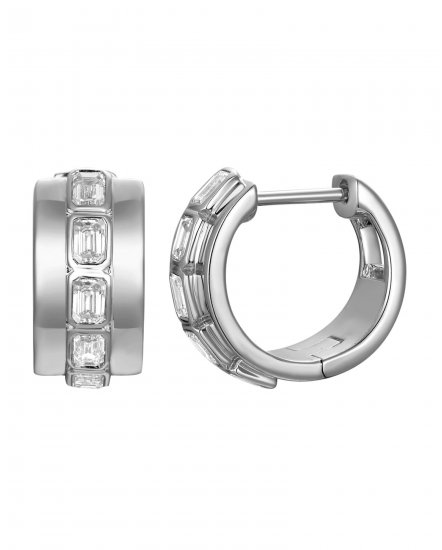 EMERALD CUT DIAMOND HUGGIES (TE2698)