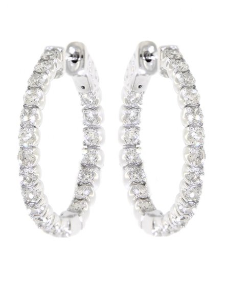  INSIDE OUTSIDE DIAMOND HOOPS (TE333)