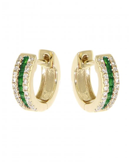 COLORED STONE DIAMOND HUGGIES (TE373)