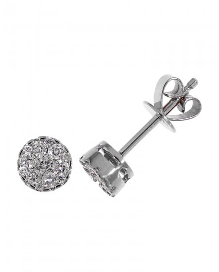 ROUND CLUSTER DIAMOND STUDS (TE437)