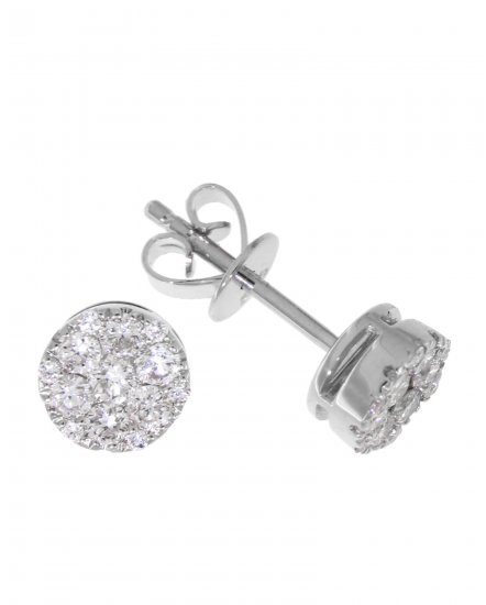 ROUND CLUSTER DIAMOND STUDS (TE439)