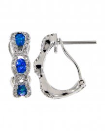 COLORED STONE DIAMOND OMEGA BACK (TE445)