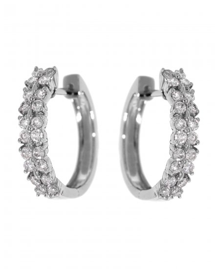 FLORAL STYLE DIAMOND HUGGIES (TE490)