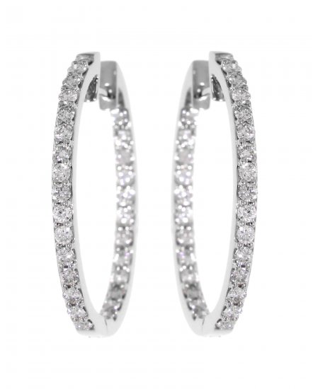 INSIDE OUTSIDE DIAMOND HOOPS (TE493)