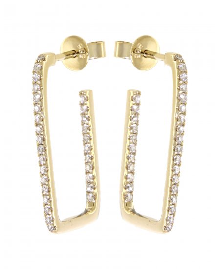 INSIDE OUTSIDE C-DIAMOND HOOPS (TE521)