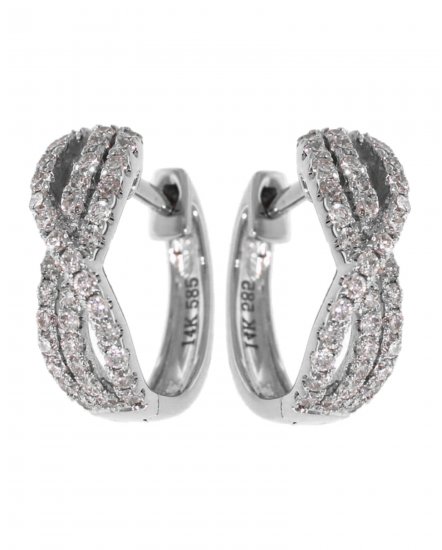 CRISS CROSS STYLE DIAMOND HUGGIES (TE523)