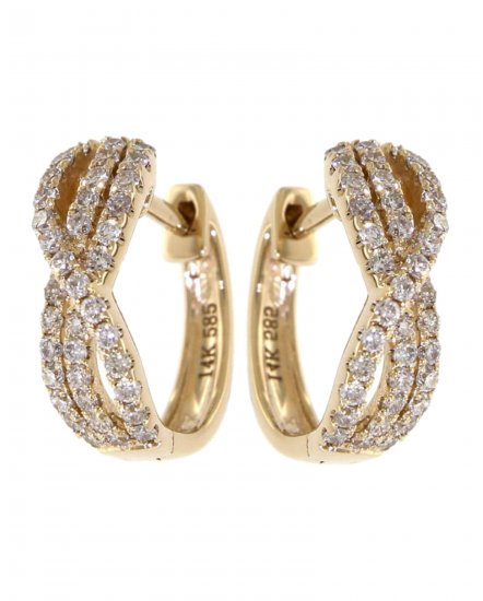 CRISS CROSS STYLE DIAMOND HUGGIES (TE523)