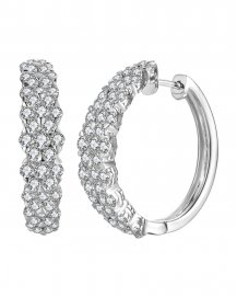 CLUSTER DIAMOND HOOPS (TE565)