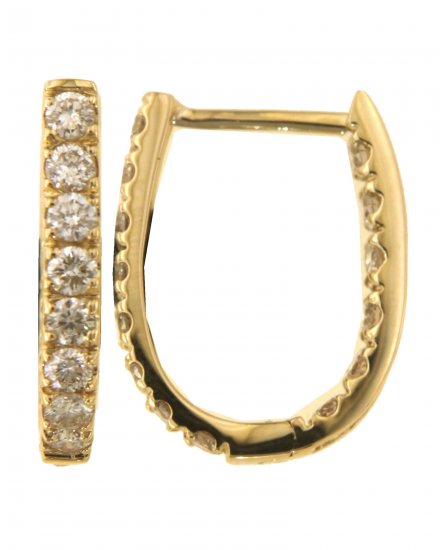 INSIDE OUTSIDE DIAMOND HOOPS (TE580)
