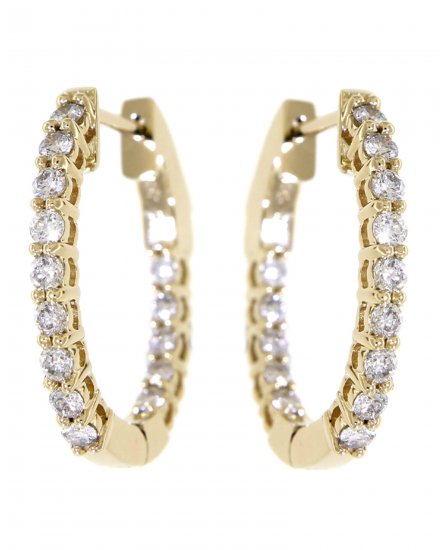  INSIDE OUTSIDE DIAMOND HOOPS (TE606)