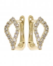 LEAF  STYLE DIAMOND HUGGIES (TE612)