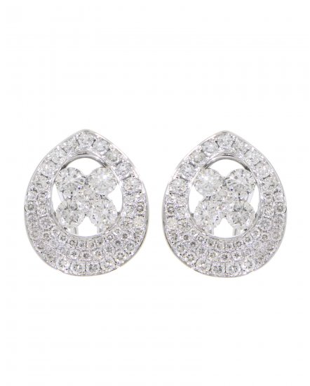 PEAR STYLE DIAMOND OMEGA BACK (TE653)