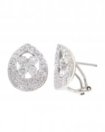 PEAR STYLE DIAMOND OMEGA BACK (TE653)