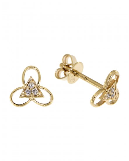 TRIANGLE STYLE DIAMOND STUDS (TE665)
